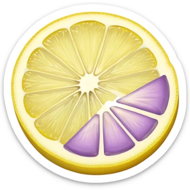 Pastel purple lemon slice  sticker