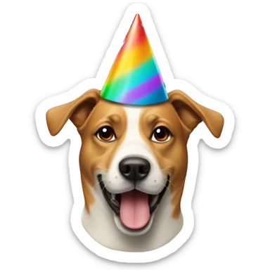 Dog with Partyhat sticker