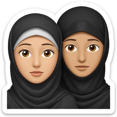 muslim couple, a man and a woman in niqab and the man? sticker