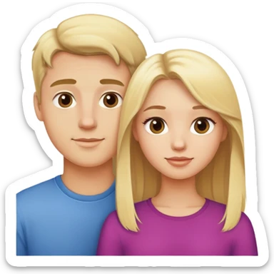 best friends for ever one blond guy and a blond girl sticker