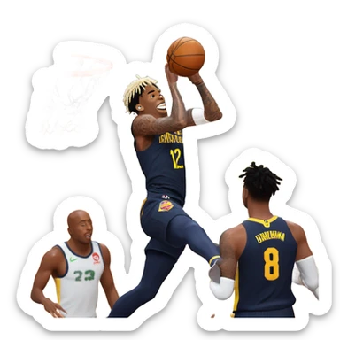 Ja morant dunking on victor wembenyama sticker