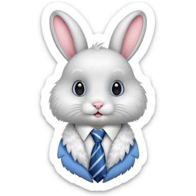 RABBIT WITH TIE sticker