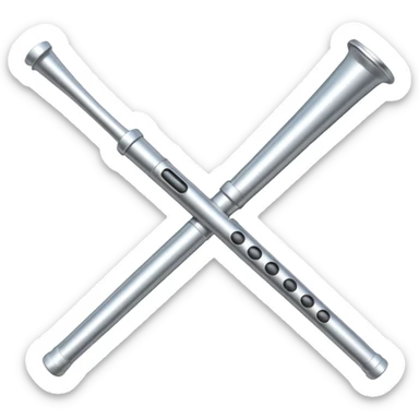 quiero una flauta travesera plateada sticker