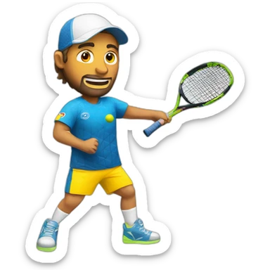 Padel player sticker