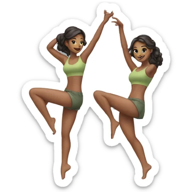 pole move female duo sticker