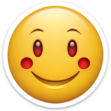 smiley face with red squinty eyes  sticker