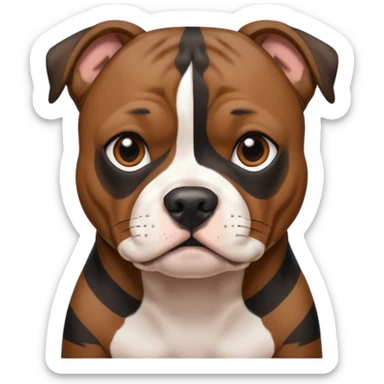 brindle staffordshire bull terrier sticker