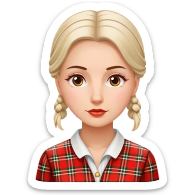 patriot polish european woman simple patriot politician modern poland traditional plaid sticker