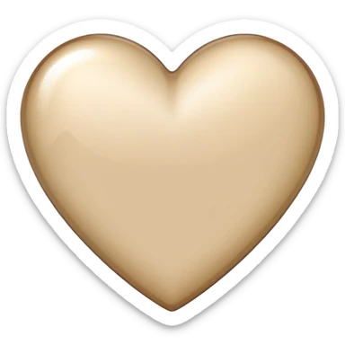 Beige shining heart  sticker