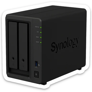 simple and recognizable Synology NAS device sticker