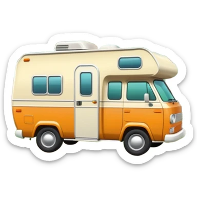 camping car parked in a forest sticker