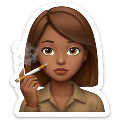 girl smoking blunt  sticker