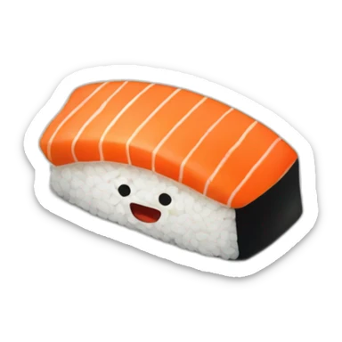 Sushi on plate sticker