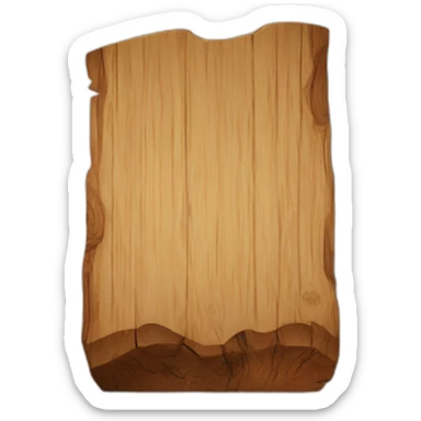Piece of wood sticker