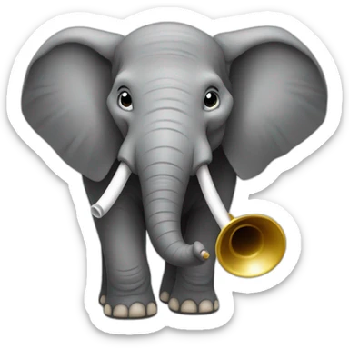 elephant qui fait de la trompette sticker