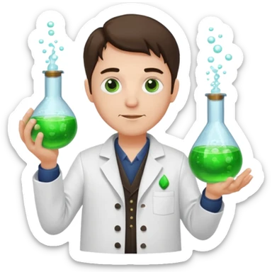 man potion alchemist sticker