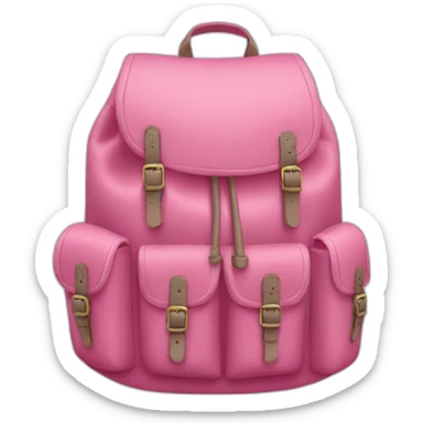 mochila color rosa  sticker