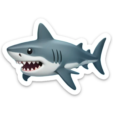 shark snowglobe sticker