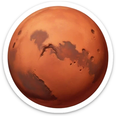 the planet mars sticker