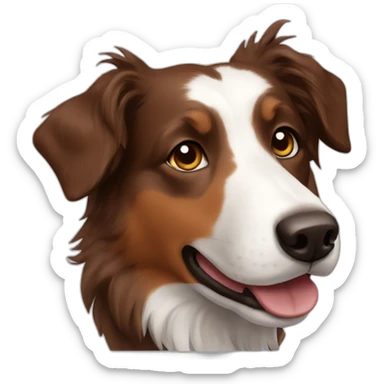 Brown bordercollie sticker