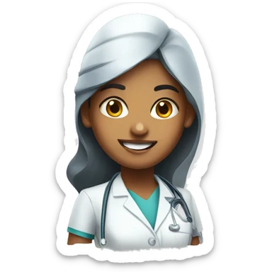 indian girl dentist sticker
