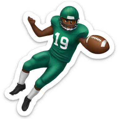 football held up by kicking  sticker