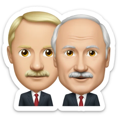 Putin and lukashenko sticker