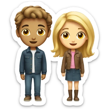 Boy and girl in love sticker