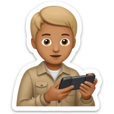 learning reading phone on tiktok with controller in had sticker