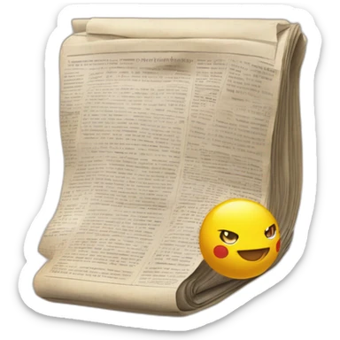 news, newspaper, document, pokemon, journal, enchanted, book, magic, future sticker