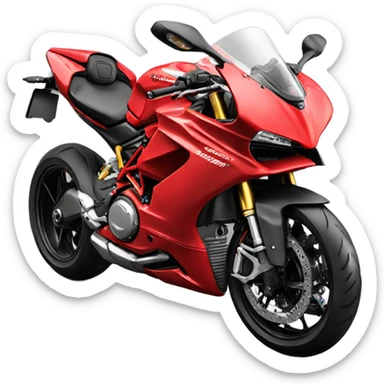 Moto ducati rouge sticker