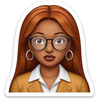 Megan Thee Stallion wear glasses sticker
