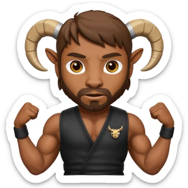Goat as chuck Norris sticker