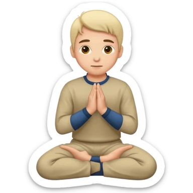 человек сидит на коленях sticker