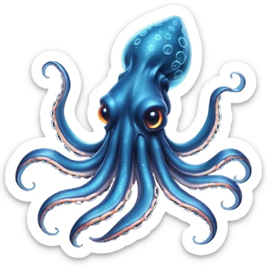 Giant Squid – Huge squid with long curling arms sticker