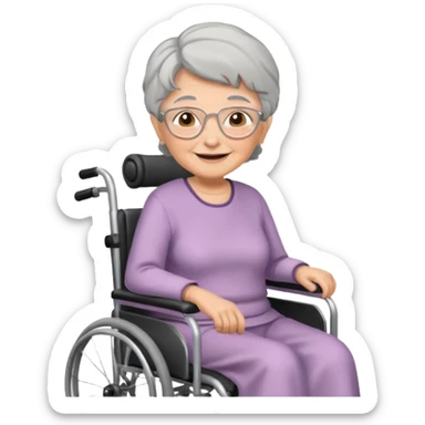 grandma on wheelchair sticker