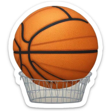 Ball of basket ball with a crown  sticker