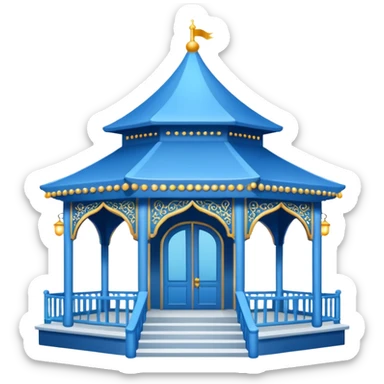 blue wedding pavillion sticker