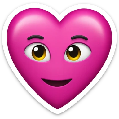 magenta heart sticker