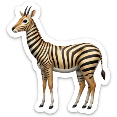 Zebra-antelope-gazelle-hybrid, full body sticker