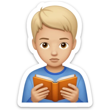 teenager reading a blog sticker