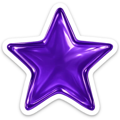 star with a glass effect, purple, no background sticker
