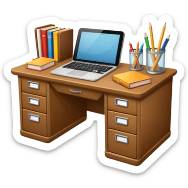 school teacher's desk sticker