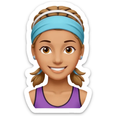 sportive woman with headband

 sticker