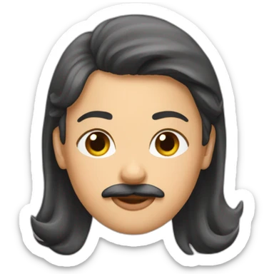 tache blahce sur la tete d'une femme sticker