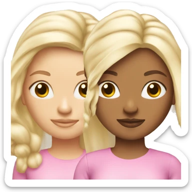 Pink Pilates princess blonde hair  sticker