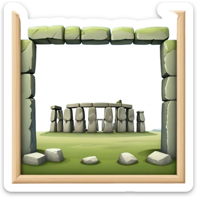 Stonehenge Landmark Emoji – Showing the prehistoric stone circle with a natural sky backdrop. sticker