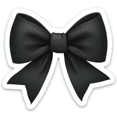 Black bow sticker