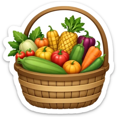 harvest basket sticker