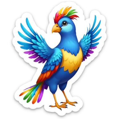 artist bird full body sticker